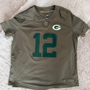 Green Bay Packers Aaron Rodgers Salute to Service Jersey Women’s XL Authentic
